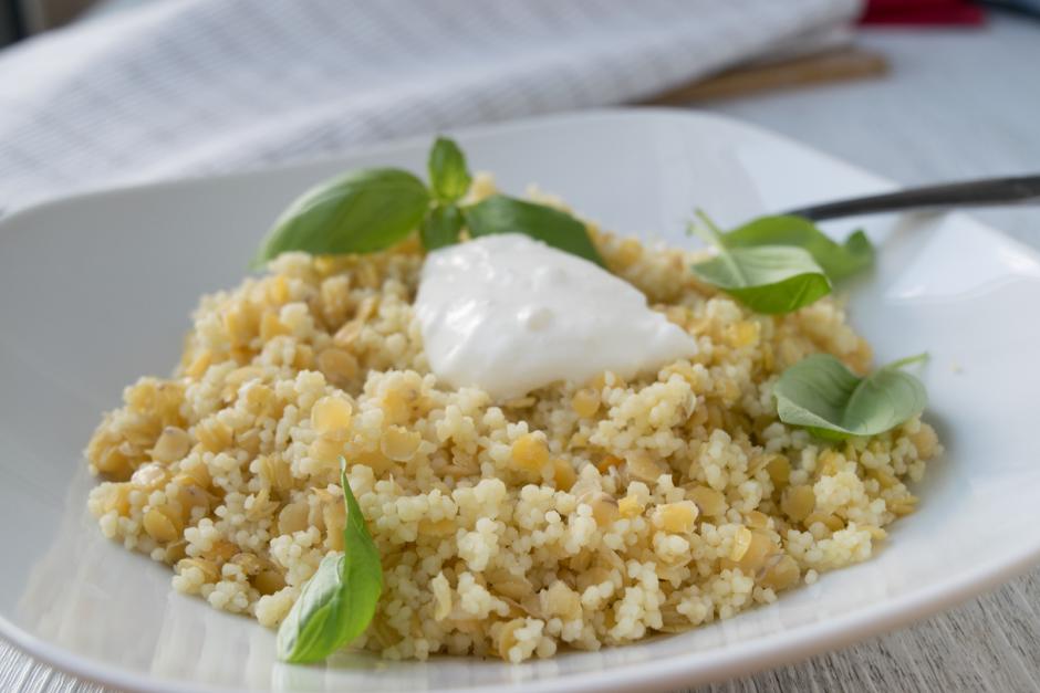 Veganer Bulgur mit Linsen