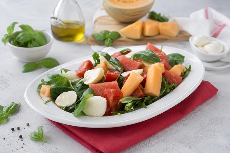 Melonen-Käse-Salat