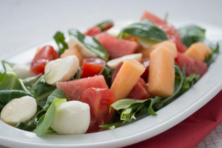 Melonen-Käse-Salat