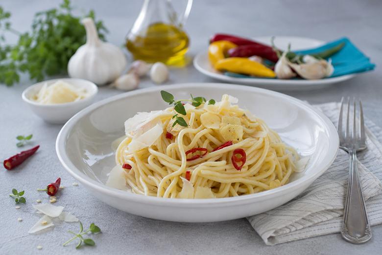 Spaghetti mit Knoblauch