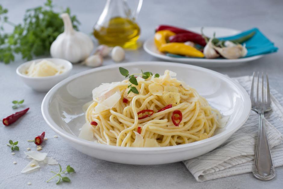 Spaghetti mit Knoblauch