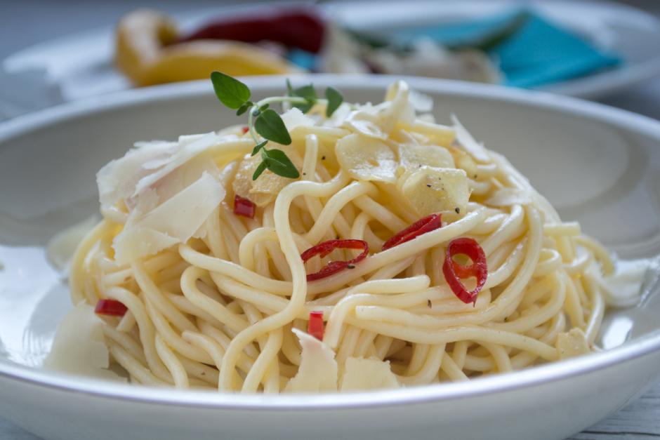 Spaghetti mit Knoblauch
