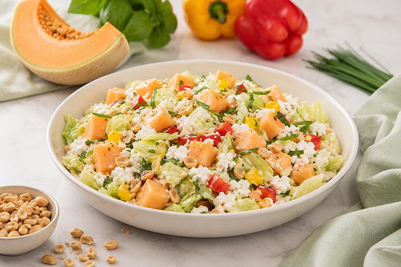 Melonen-Hüttenkäse-Salat