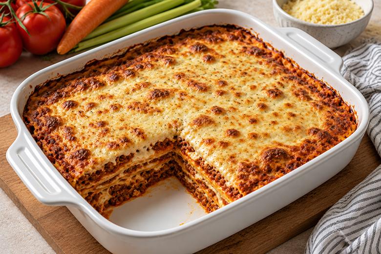 High Protein Hüttenkäse-Lasagne