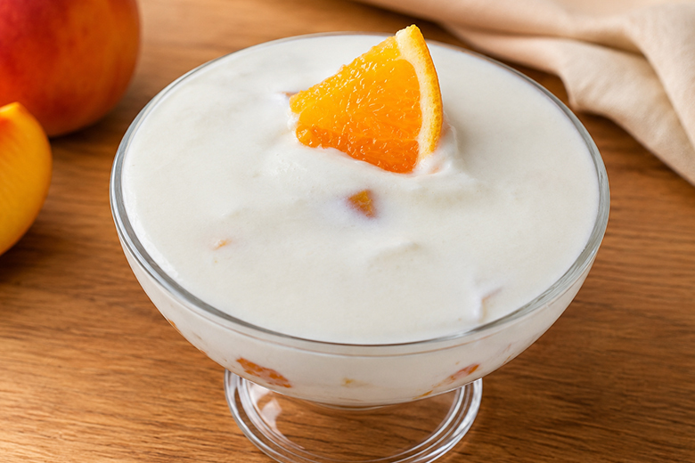 Pfirsich-Joghurt-Dessert im Glas 