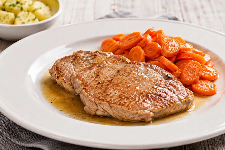 Gedünstete Kalbssteaks