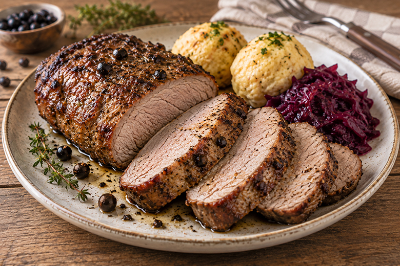 Gebratener Wildschweinrücken