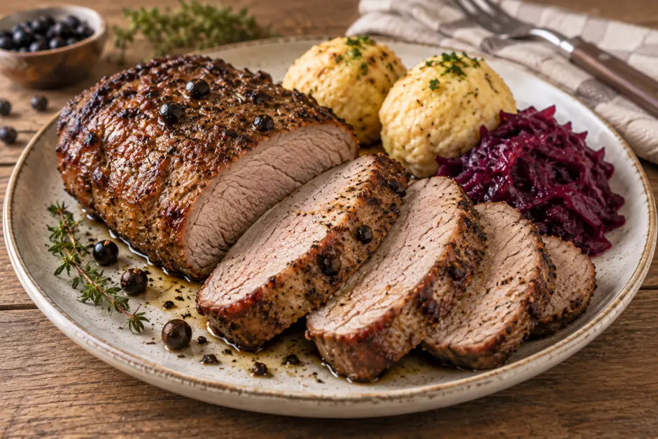 Gebratener Wildschweinrücken