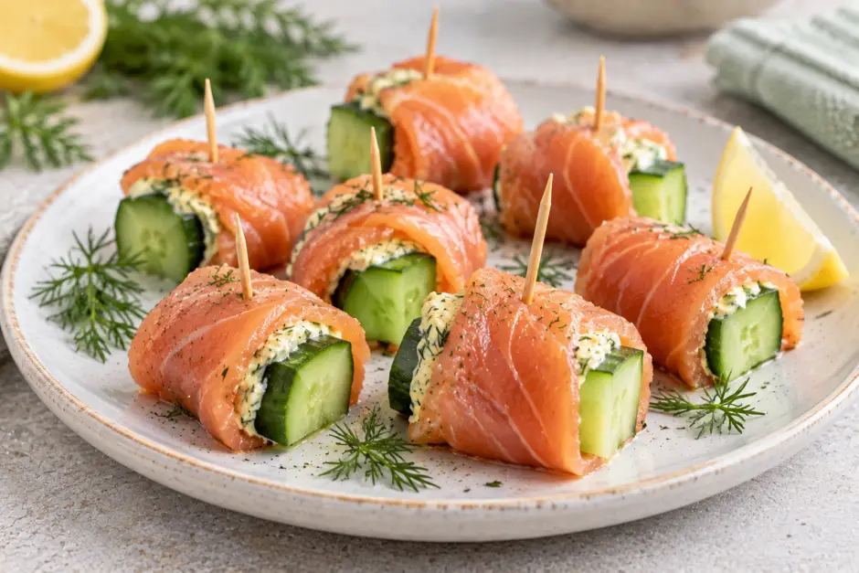 Lachs mit Gurke