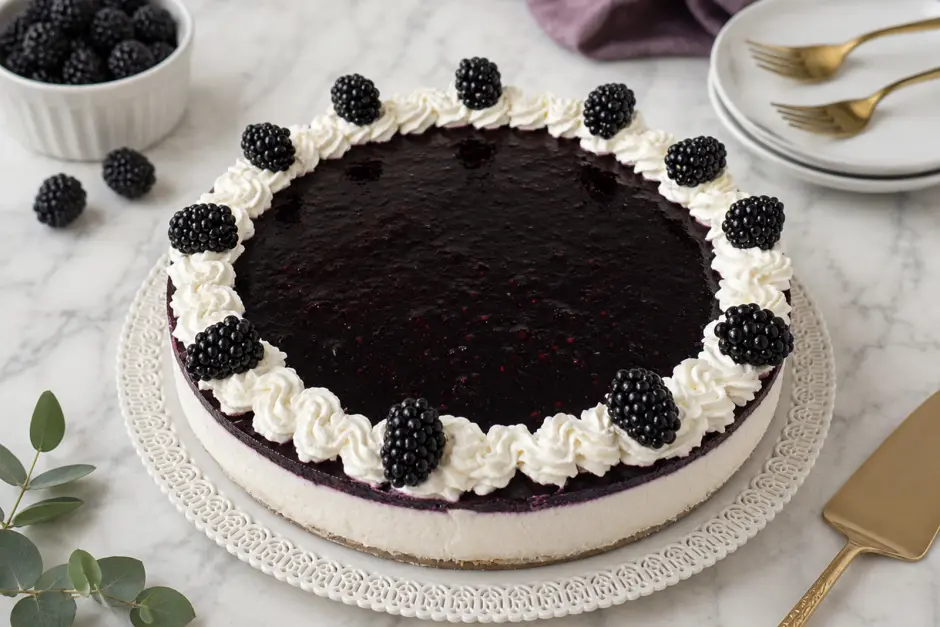 Cremige Brombeertorte