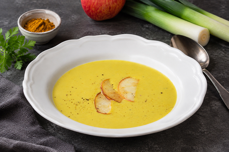 Apfel-Lauch-Curry-Suppe