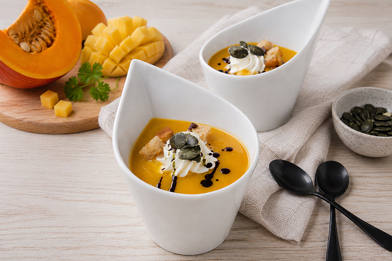Kürbis-Mango-Suppe