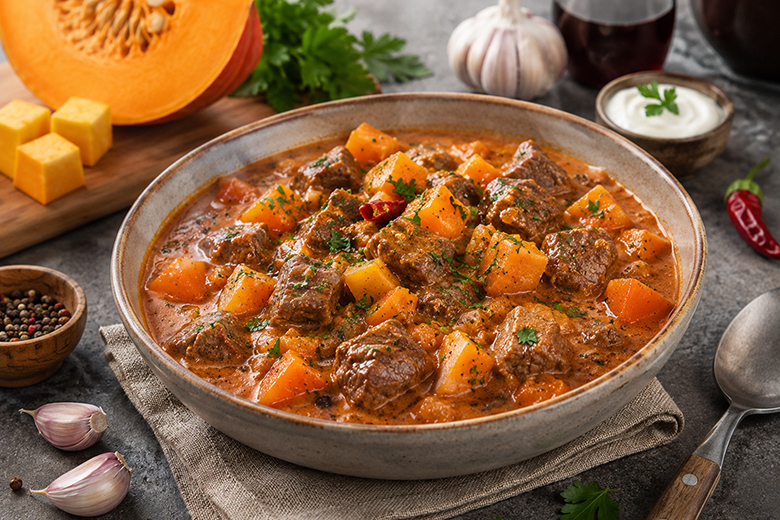 Kürbis-Gulasch