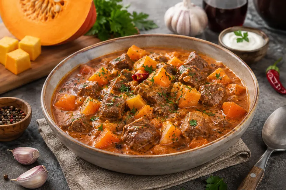 K&uuml;rbis-Gulasch