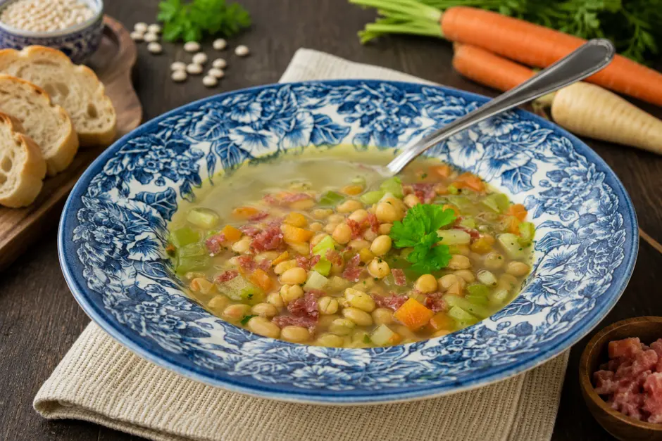 Bohnensuppe mit Speck
