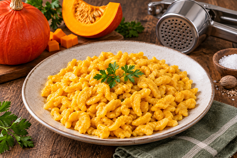 Kürbisspätzle
