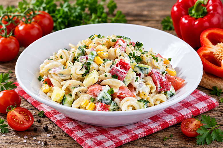 Vegetarischer Nudelsalat