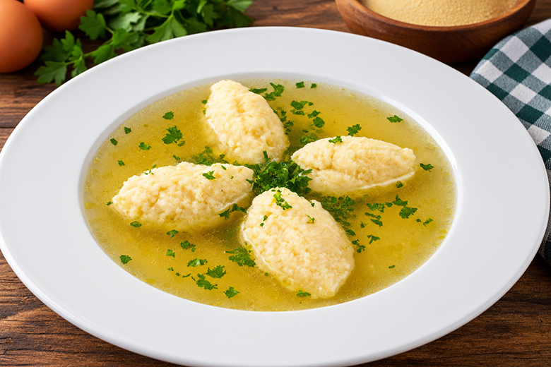 Einfache Griessnockerlsuppe