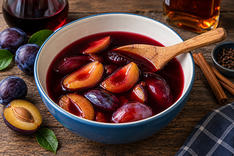 Rum-Rotwein-Zwetschken