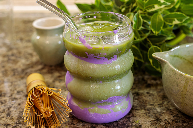 Iced Ube Matcha Latte