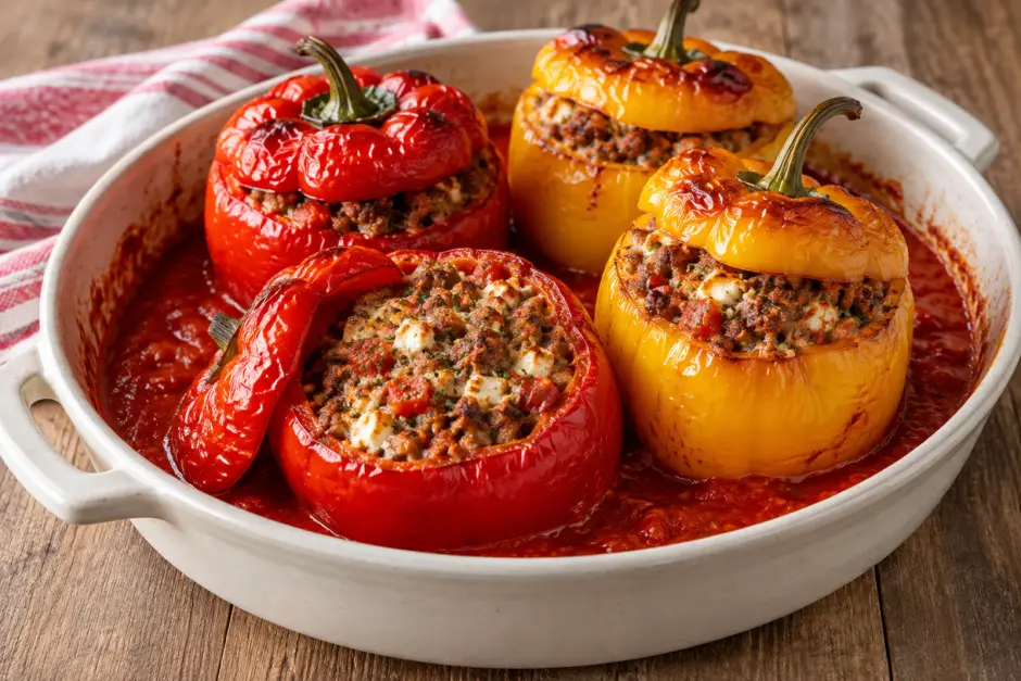 Gefüllte Paprika mit Feta