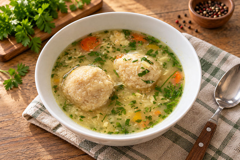 Hühnereinmachsuppe mit Bröselknödel