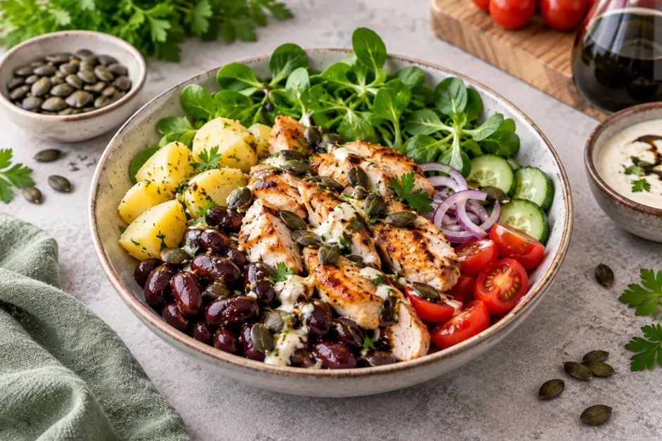 Steirische Protein-Bowl mit Käferbohnen