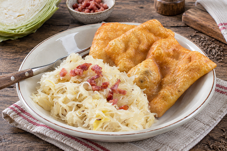 Plattl mit Kraut