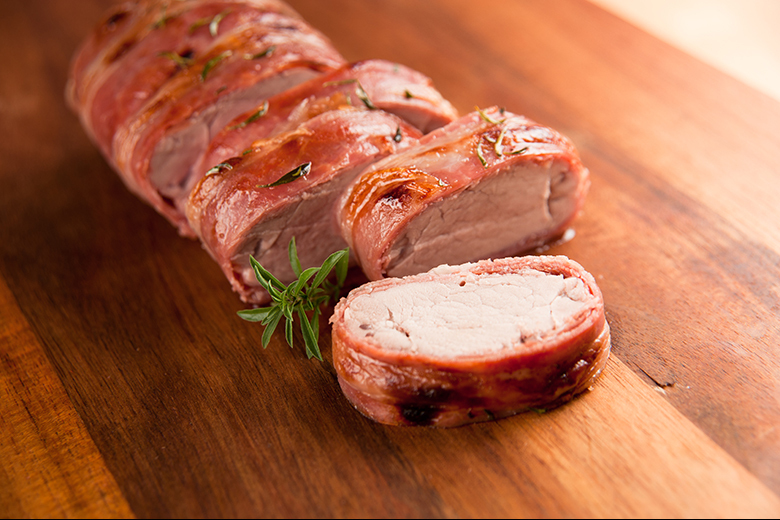 Lungenbraten mit Speck