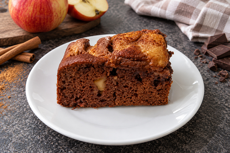 Schoko-Apfelkuchen mit Zimt