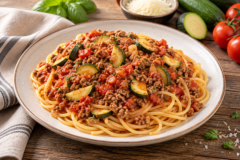 Spaghetti Bolognese mit Zucchini