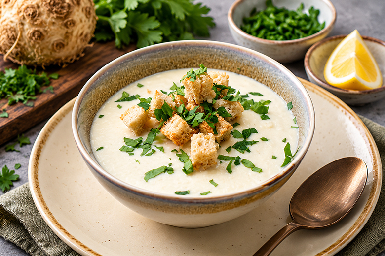 Selleriecremesuppe