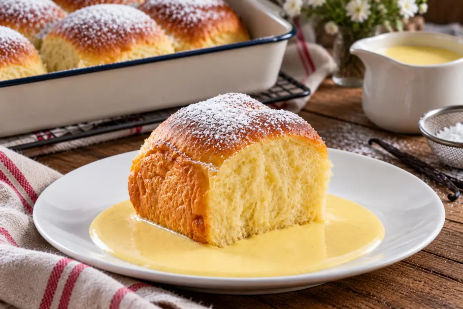 Buchteln mit Vanillesauce