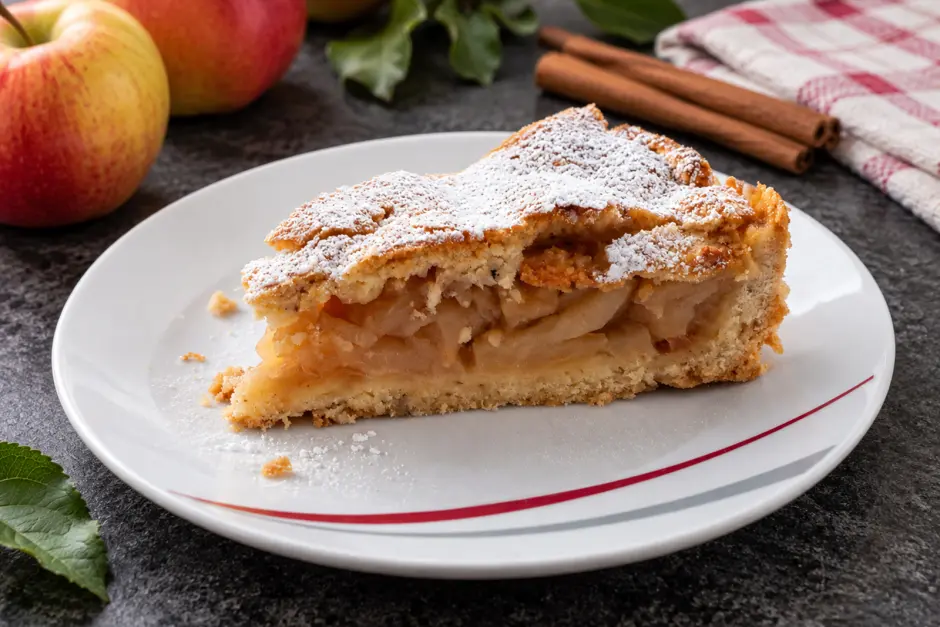 Gedeckter Apfelkuchen