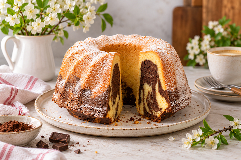 Marmorkuchen mit Joghurt