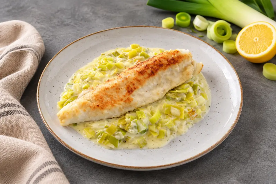 Zander mit Lauchgemüse