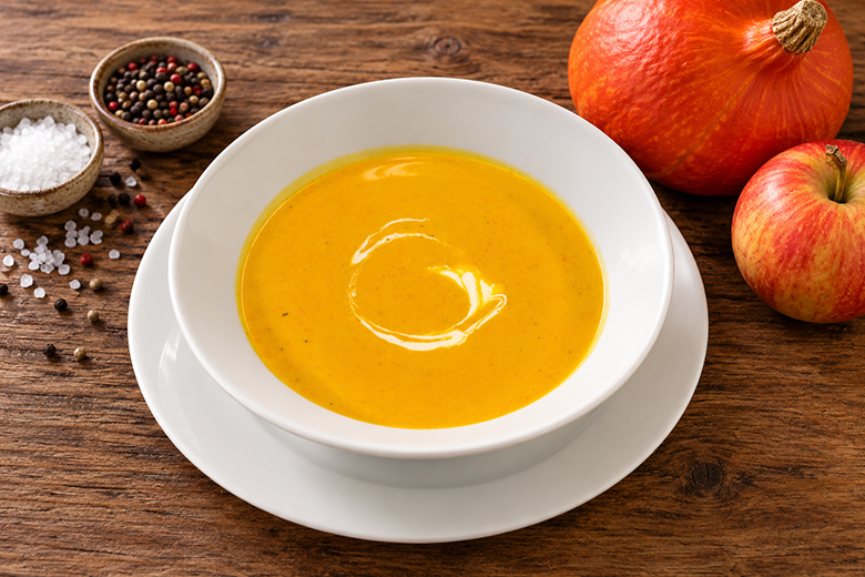 Kürbissuppe mit Apfel