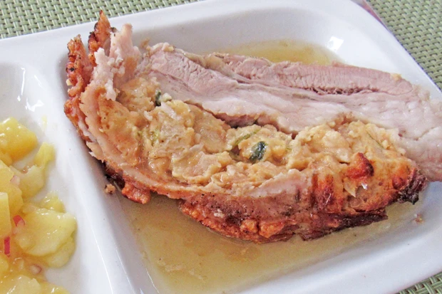 Gef&uuml;llter Schweinebauch