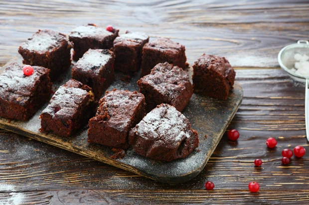 Vegane Cranberry-Brownies
