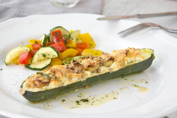 Gebackene Zucchini mit Feta K&auml;se