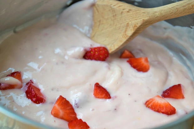 Erdbeerpudding mit Vanillest&uuml;ckchen