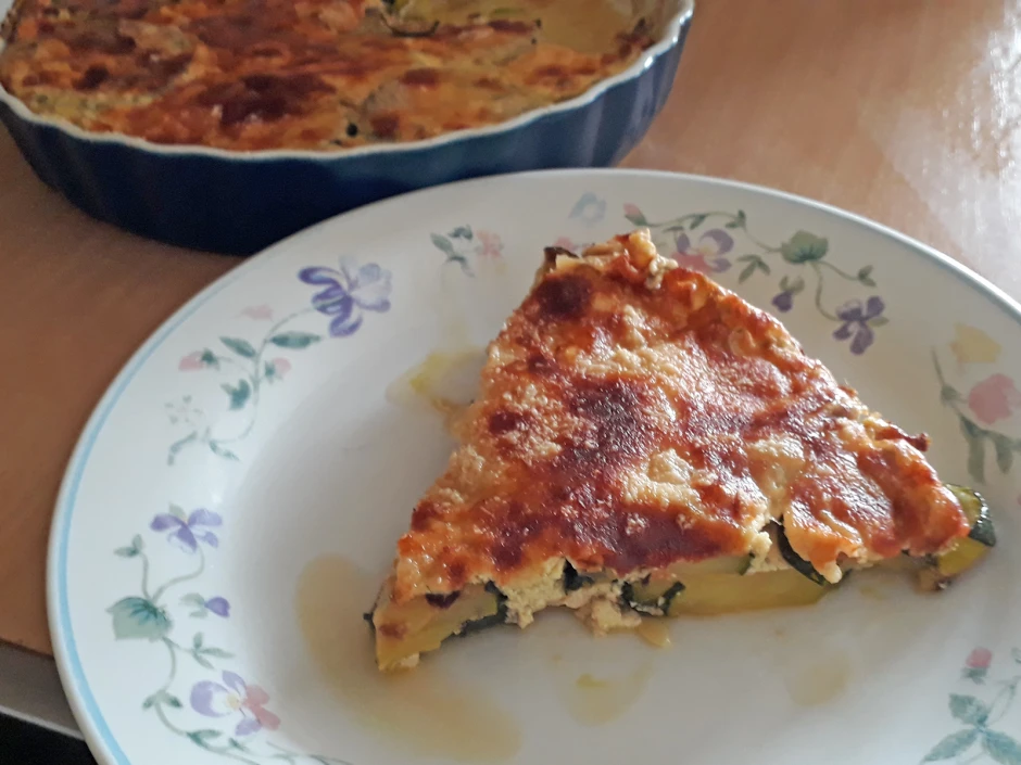 Gebackene Zucchini mit Rahmsauce