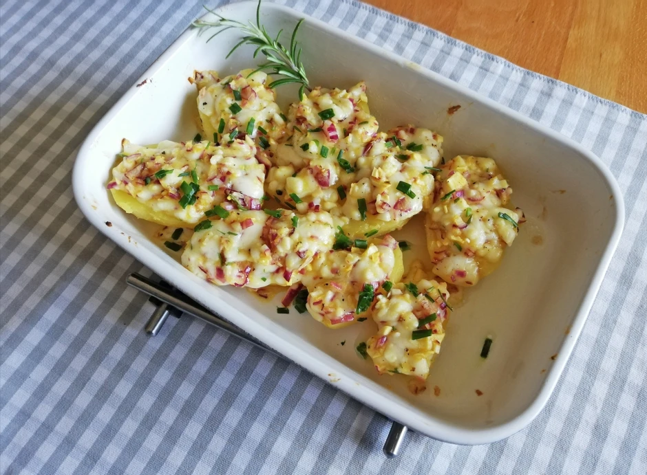 Gratinierte Kartoffeln mit Ziegenkäse