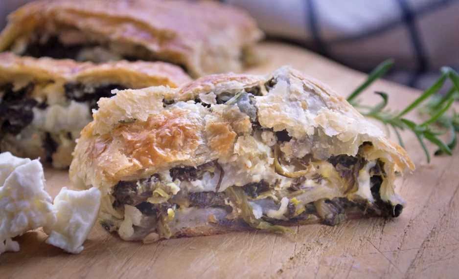 Spinatstrudel mit Feta Käse