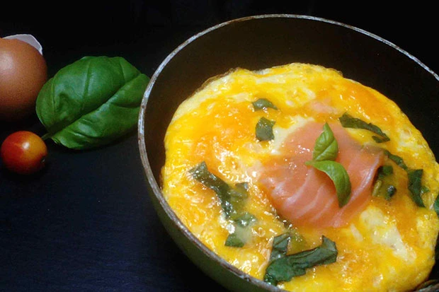 Frittata mit Räucherlachs
