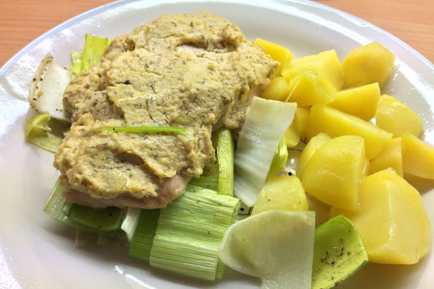 Lachsfilet mit Senfkruste