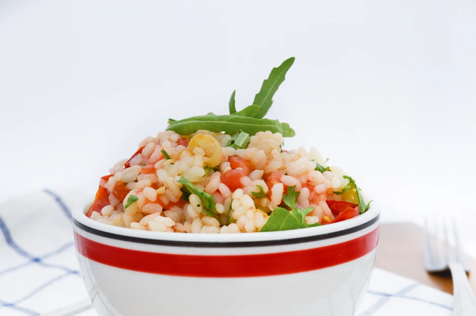 Veganes Risotto mit Rucola