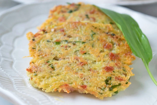 B&auml;rlauch-Schinken-R&ouml;sti