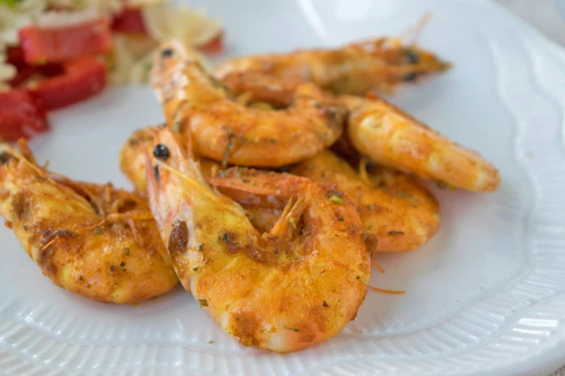 Tigerprawns mit Knoblauch und Koriander