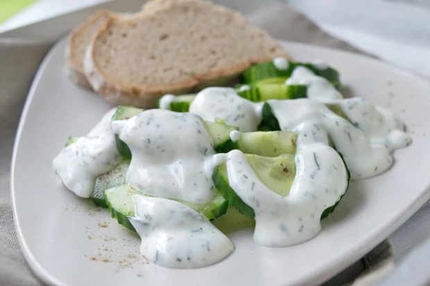 Gurke in Minzesauce